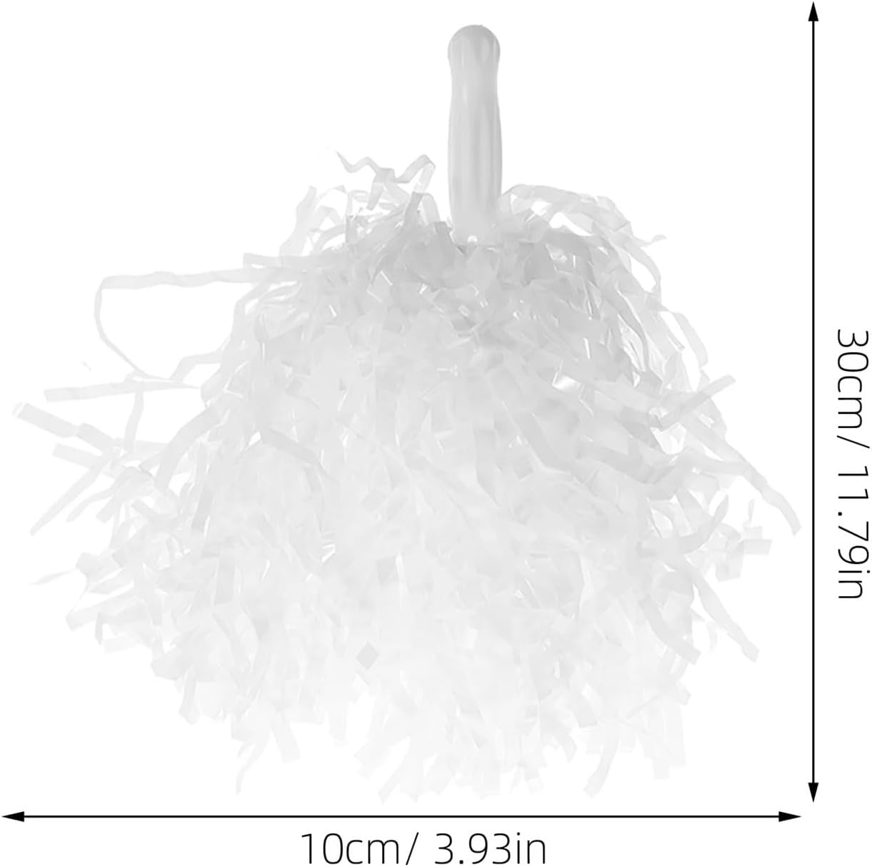 Pom Poms Cheerleading 24Pcs Cheerleading Pom Poms Hand Held Metallic Flowers Durable Reusable Party Cheering Props Dance Performance White