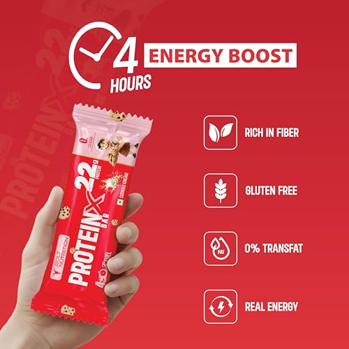 Image of Bolt High Protein Bar | 22g Protein Per Bar | No Sugar | Gluten-Free | Power Snack for Gym, Sports & Muscle Recovery | Pack of 5 - Cookies and Cream