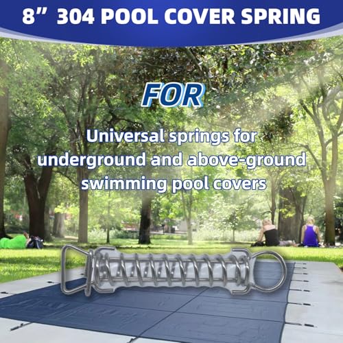 Resortes de acero inoxidable para cubiertas de piscina 8" (Paquete de 10) miniatura 2