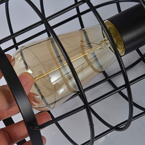 Vintage hanglamp, E27 industriële plafondlamp voor keuken, slaapkamer, eetkamer - Afbeelding 8