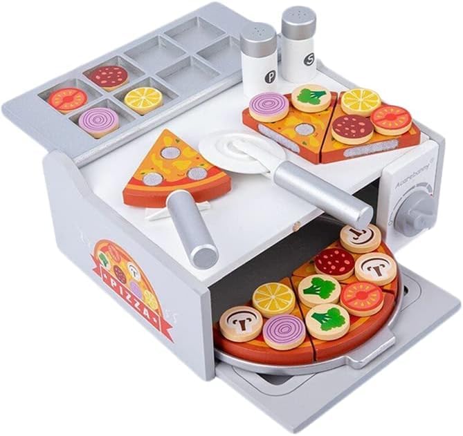 BLiSS HUES Wooden Pizza Play Set with Oven Toppings and Accessories - Pretend Play Kitchen FoodToys for Kids -Play Pizza Party Gift Set fot Girls and Boys (B0CPLTJ5MW) Amazon Price History, Amazon Price Tracker