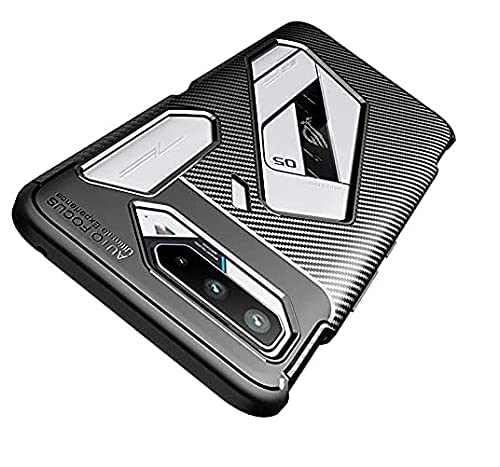 Silicone Premium Tough Rugged Solid Black Shock Proof Slim Armor Back Cover Case For Asus Rog Phone 5 (Texture Black)