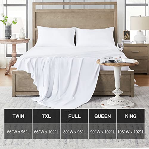 Freshculture Queen Flat Sheets Only 2 Pack - Hotel Quality Flat Bed Sheets thumb #4