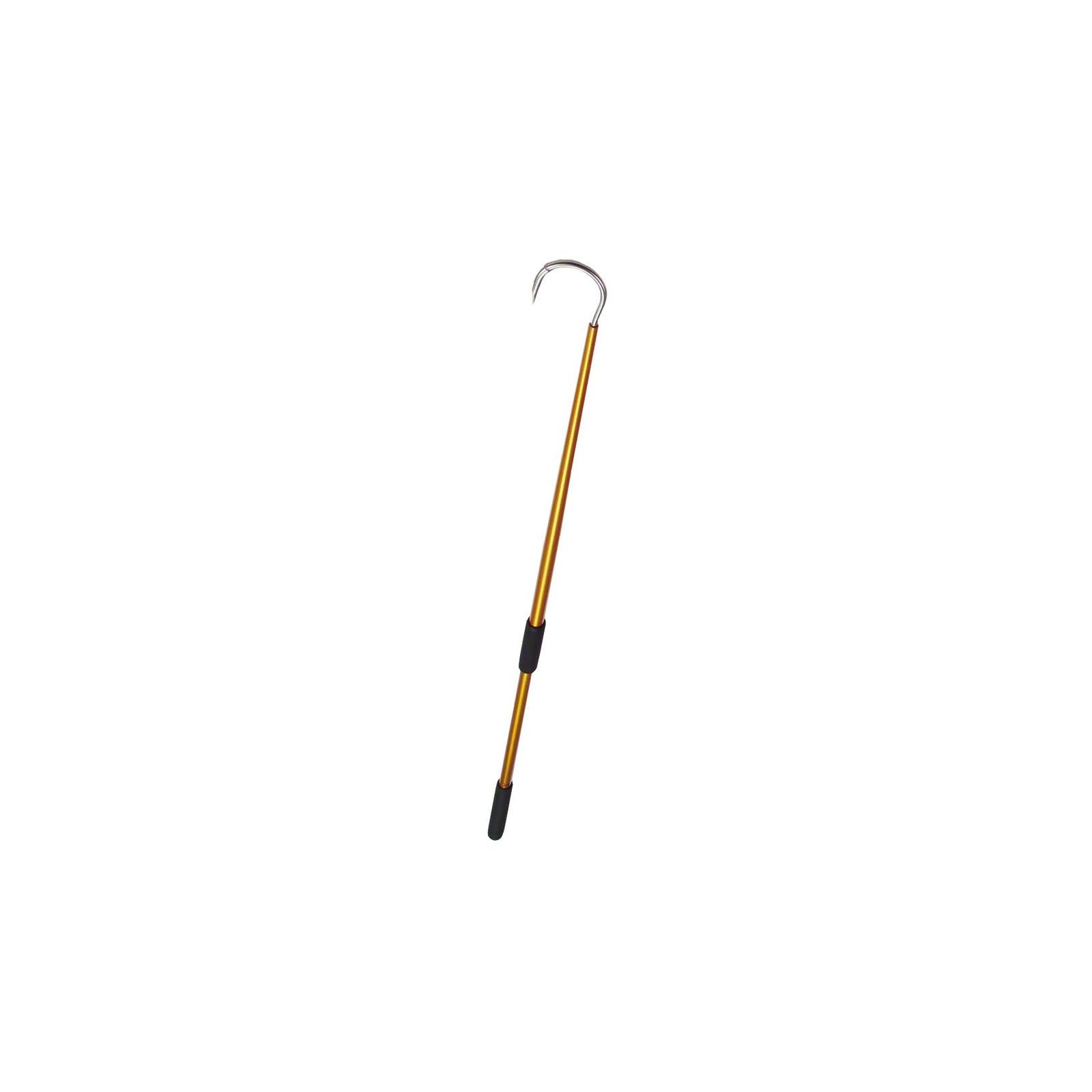 Aftco GFA366GLD Aluminum Fishing Gaff Hook, 3-Inch Hook Throat, 6-Foot Length, Gold Finish
