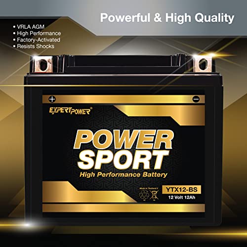 ExpertPower YTX12-BS AGM Motorcycle Battery
