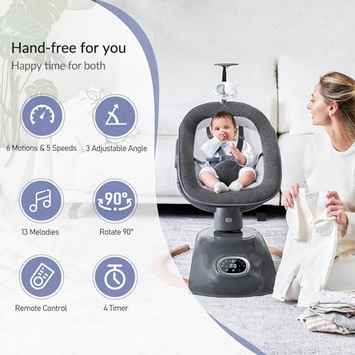 Image of VaVaSoo Electric Baby Swing for Infants