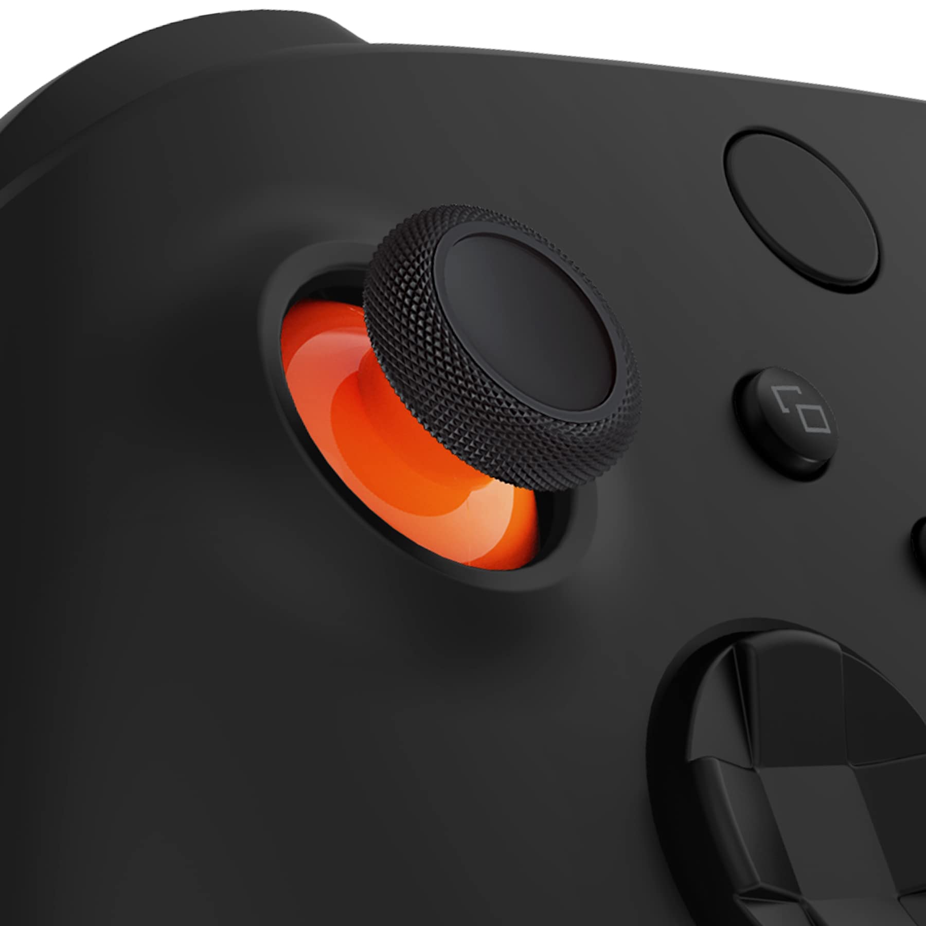 eXtremeRate Replacement Thumbsticks for Xbox Core Wireless Controller, Joysticks Repair Kit for Xbox Series X/S Controller, Custom Analog Stick Buttons for Xbox One S/X/Elite - Orange & Black — view 2