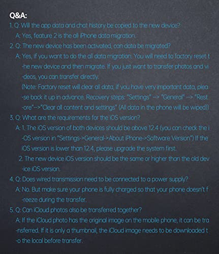 Amzpilot Compatible For Iphone To Iphone Transfer Cable Male To Male Data Migration, Ios 14 To 8 Pin Otg Cable Sync Photo/Video Wired Cord, For Iphone 13/12 Mini/Pro Max/11/Xs/Xr/X/8 Series - 0.8Ft #TOP5