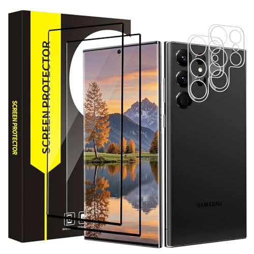 Carantee 2+2 Stück 3D Schutzfolie für Panzerglas für Samsung Galaxy S24 Ultra 5G mit Kameraschutz, Bläschenfrei Displays...
