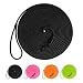 BRONZEDOG Check Cord 30FT Dog Lead Climbing Line Long Pet Training Rope Leash for Dogs Small Medium Large Puppy Black Pink (Black)