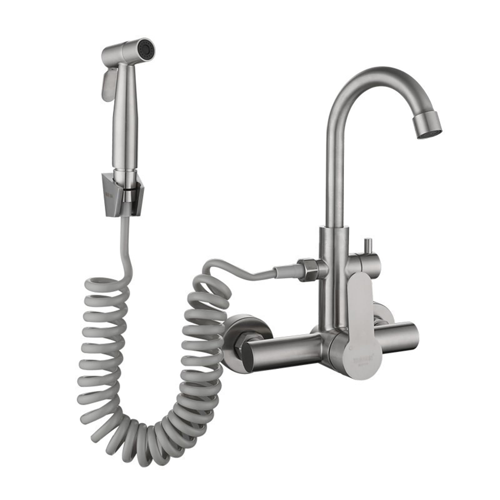 ZYCHSJXA Kitchen Tap Pull Out Spray Wall Mounted Taps Mixer Single Handle Faucet Tap, Mode