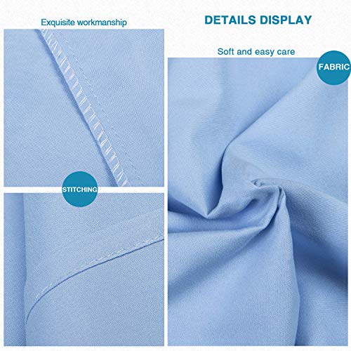 FLXXIE Microfiber Pillow Cases Standard Size, Soft Pillowcases with Envelope Closure, Wrinkle, Stain Resistant Pillow Covers, 20x26, Sky Blue