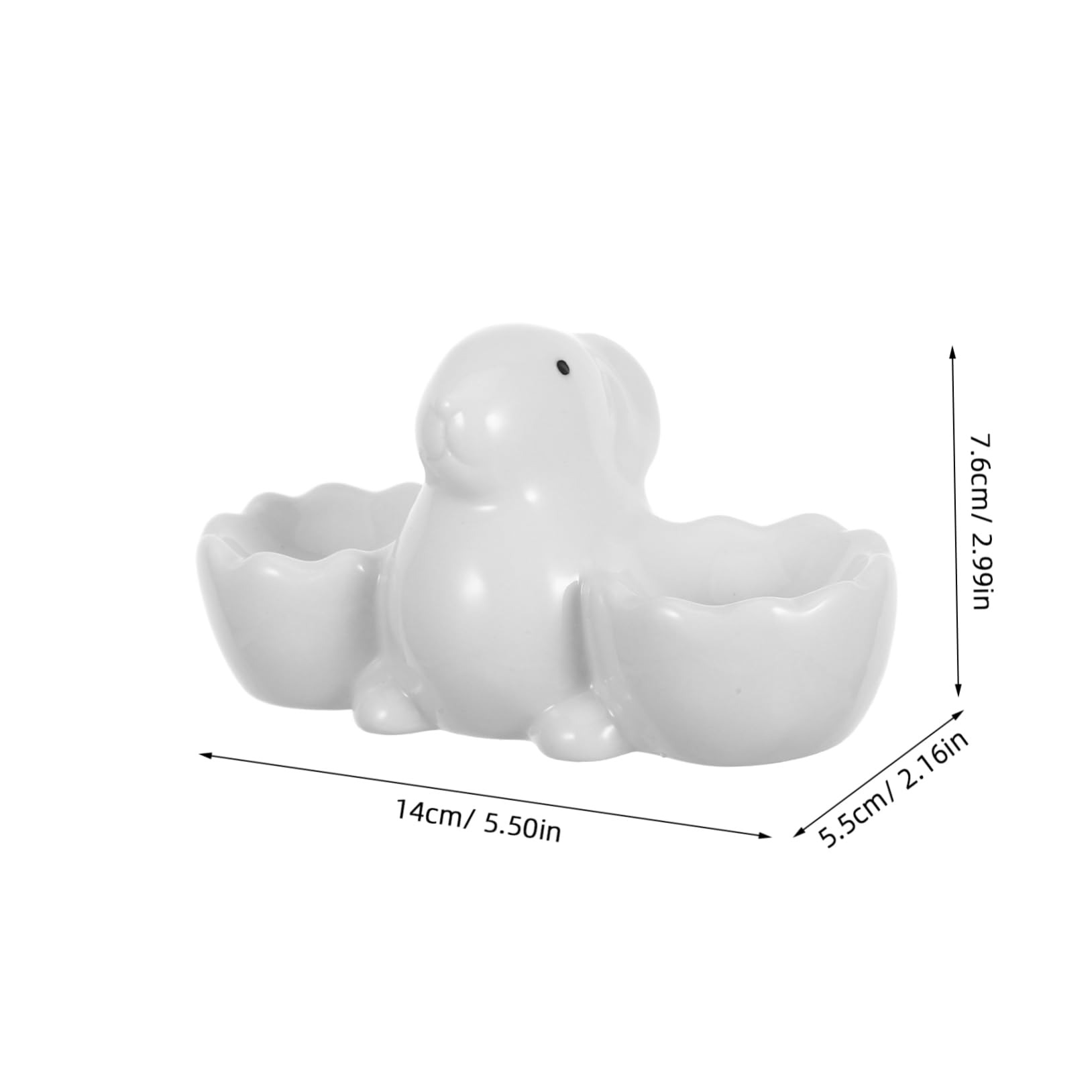 OKUMEYR Easter Egg Display Stand Ceramic Bunny Egg Holder for Kitchen Restaurant Party Dec