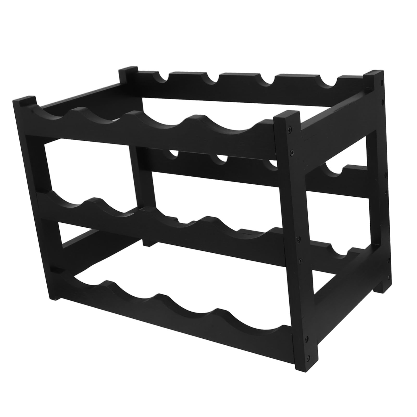 GLEAVI Wine Rack Organizer Freestanding Wine Holder for Bottles Space Saving Storage Shelf for Kitchen Dining Room Bar Elegant Design