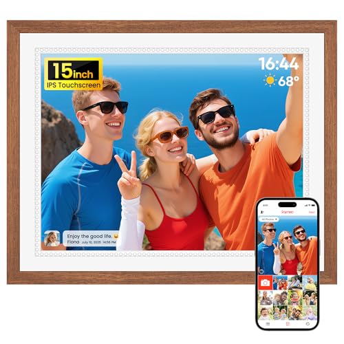 Frameo Digital Photo Frame WLAN Digitaler Bilderrahmen 15 Zoll, HD IPS Touchscreen Elektronischer FotoRahmen mit 32GB Speicher, 4:3, Auto Drehung, Einfache Weitergabe von Fotos Videos Frameo Digital Photo Frame WLAN Digitaler Bilderrahmen 15 Zoll, HD IPS Touchscreen Elektronischer FotoRahmen mit 32GB Speicher, 4:3, Auto Drehung, Einfache Weitergabe von Fotos Videos