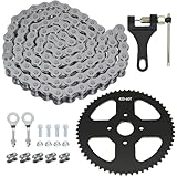 CILOYU 420 Chain with 60 Tooth Sprocket 40mm Bore Replacement for Mini Bike Coleman CT200U CT200U-EX BT200X Baja Warrior MB165 MB200 Axis M200 Predator 212 196cc 200cc Parts Rear Drive Chain 90 Links