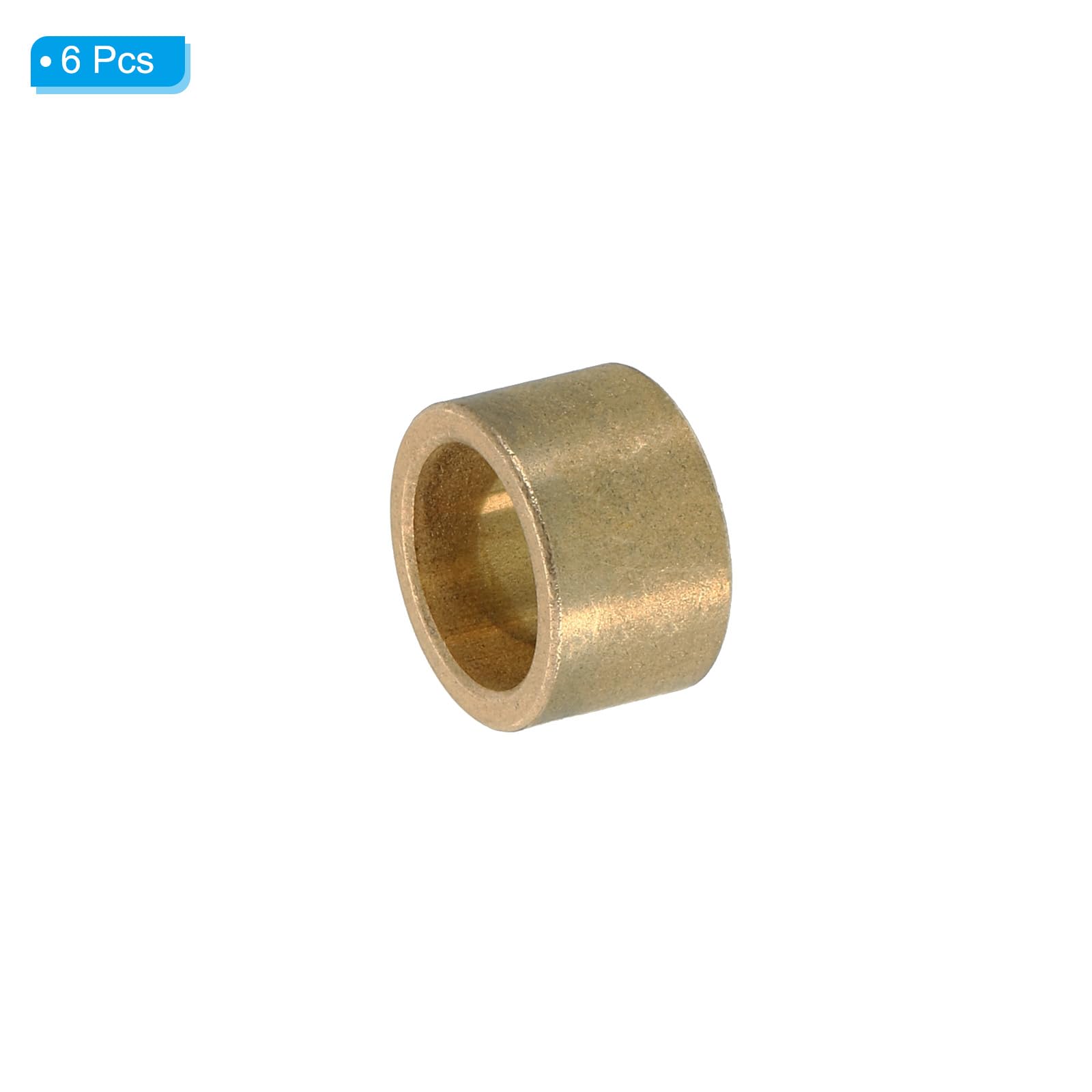 PATIKIL M12 Brass Spacers, 6 Pcs Metal Spacer Brass 12mm ID x 16mm OD x 10mm L Brass Spacers Screw Standoff for 1/2 Inch or M12 Screw - Image 3