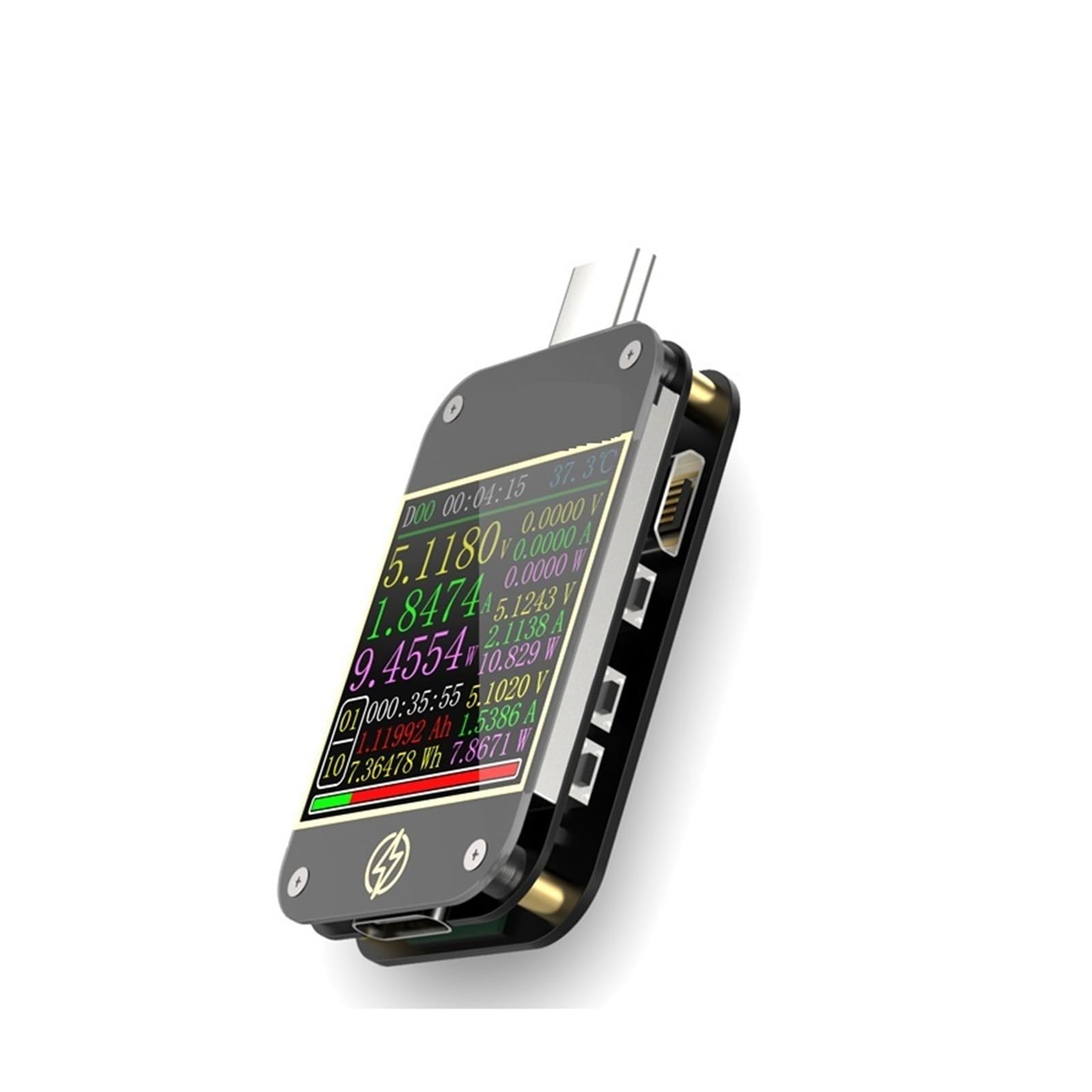 Tester USB Tester PD Typu C USB C Amperomierz Woltomierz Test Protokołu Szybkiego Ładowania Miernik Napięcia Typu C Z Oprogramowaniem Komputerowym(Tester)