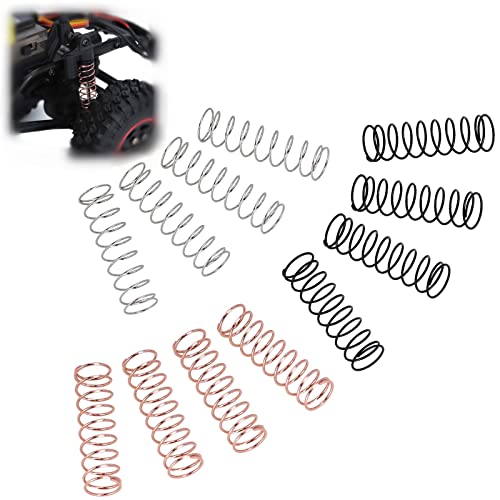 Rc Shock Absorber, 12Pcs Steel Rc Shock Absorbers 3 Hardness Shock Absorption Compatible With Axial Scx24 1/24 Model Car #TOP4