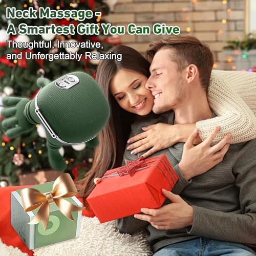 Image of Bionic Heated Massager for Neck & Back, Wireless Portable Shiatsu Massager with Heat, 4D Deep Tissue Kneading, Simulated Human Hand Design for Pain Relief & Muscle Relaxation