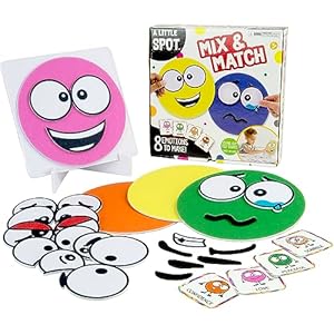 TOMY A Little Spot Mix and Match Kids’ Craft Kit – Social Emotional Learning Activities – Sensory Play with Soft Felt Emotion Spots, Double-Sided Cards, and Easel – Based On The Books by Diane Alber