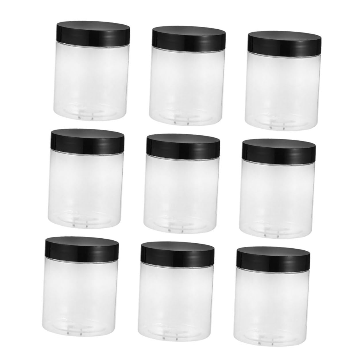 FOMIYES 9pcs Transparent Cream Jar Plastic Container Jars Plastic Coffee Dispenser Cream Bottle Trip Cosmetic Cream Bot Plastic Cosmetic Jars Face Lip With Cover Makeup Box The Pet Travel