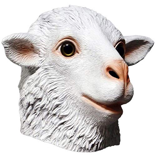 Ram Sheep Animal Latex Mask, Farmyard Rubber Goat Antelope Animal Mask Halloween Costume Masqurade Party Cosplay