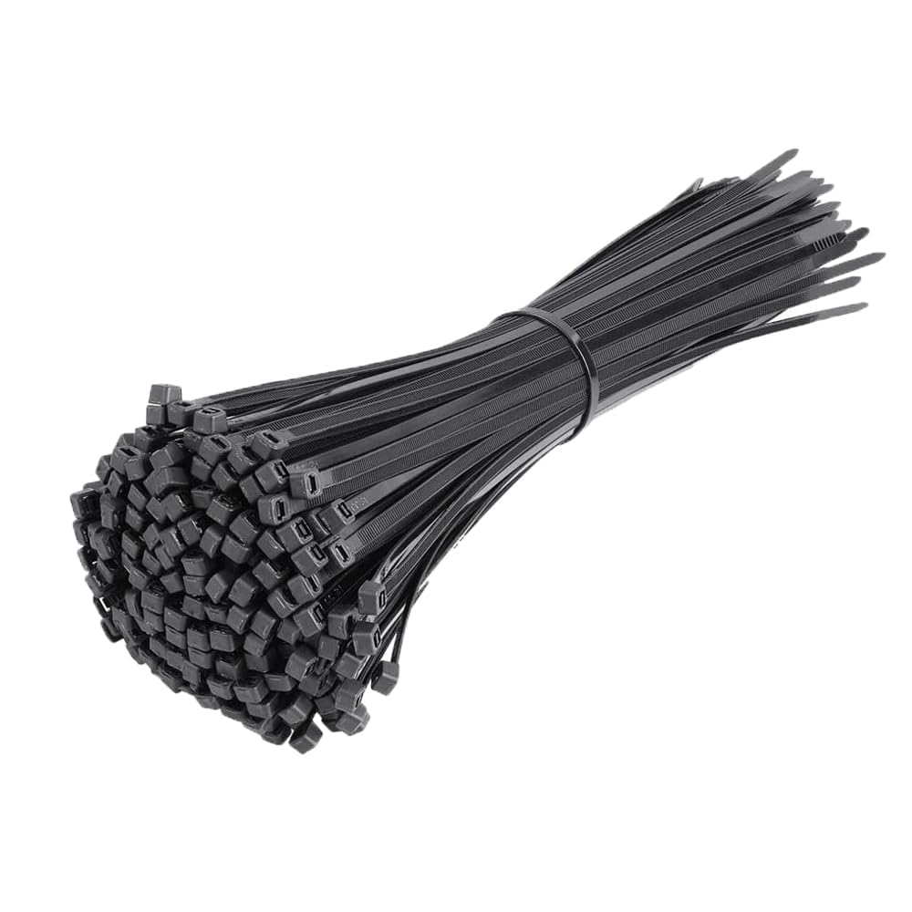 UKCABLE-TIES Cable Ties Black Plastic Zip Tie Wraps - Pack of 100 (2.5mm x 120mm)
