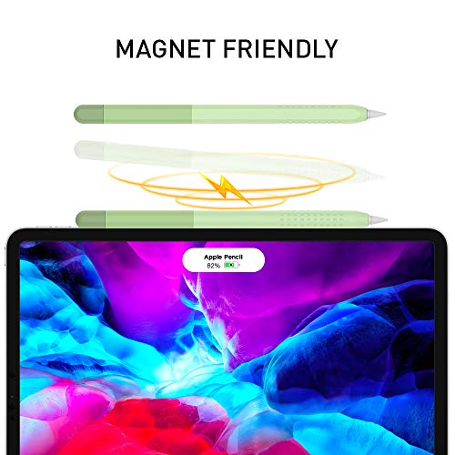 Image of Delidigi Silicone Case, Green, Compatible with Apple Pencil 2nd Generation, Portable Electronic Device Cover for Protecting, Storing, and Carrying