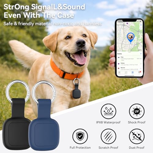 DLENP for Tile Tracker Case with Keychain, 2-Pack Holder for Tile Mate 2022 - image 7