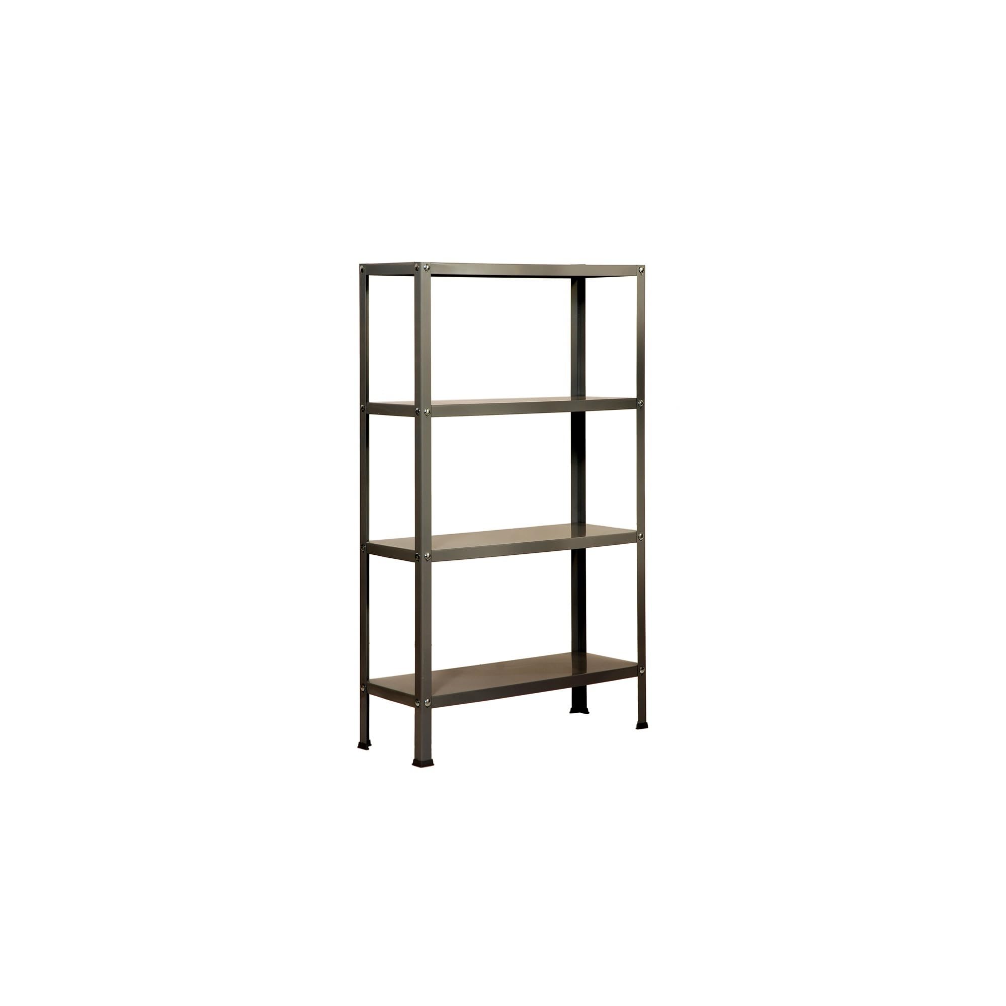 SimonRack Estantería Metálica Almacenaje, 4 Baldas, Alta Capacidad Carga 100 kg, 1600x1000x300 mm, Estantería Salón Baño Cocina, Gris - SimonHome Classic