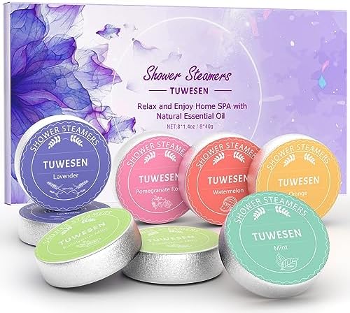Shower Steamers Aromatherapy, SPA Kit, 8 PCS Shower Steamers for Women, Shower Bombs with Essential Oils-Self Care & Relaxation Birthday Gifts for Women and Men. Purple Romantic Set Shower Steamers Aromatherapy, SPA Kit, 8 PCS Shower Steamers for Women, Shower Bombs with Essential Oils-Self Care & Relaxation Birthday Gifts for Women and Men. Purple Romantic Set