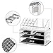 Felicite Home Makeup Cosmetic Organizer Conceal/Lipstick/Eyeshadow/Brushes in One Place Storage Drawers, Clear, Medium,Newest Edition Upgraded Bottom Drawer Size, 2 Piece Set