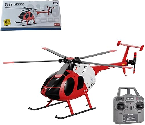 Newcomer Helicóptero RC MD500 C189, modelo de avión 128 2.4G 4CH modelo de helicóptero de un solo rotor, juguetes de helicóptero remoto para niños y