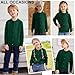 Danny D Boys & Girls Solid Knit Cable Cardigan Sweater Round Neck Long Sleeve Button Up School Warm Tops Coat (US, Age, 4 Years, Green)