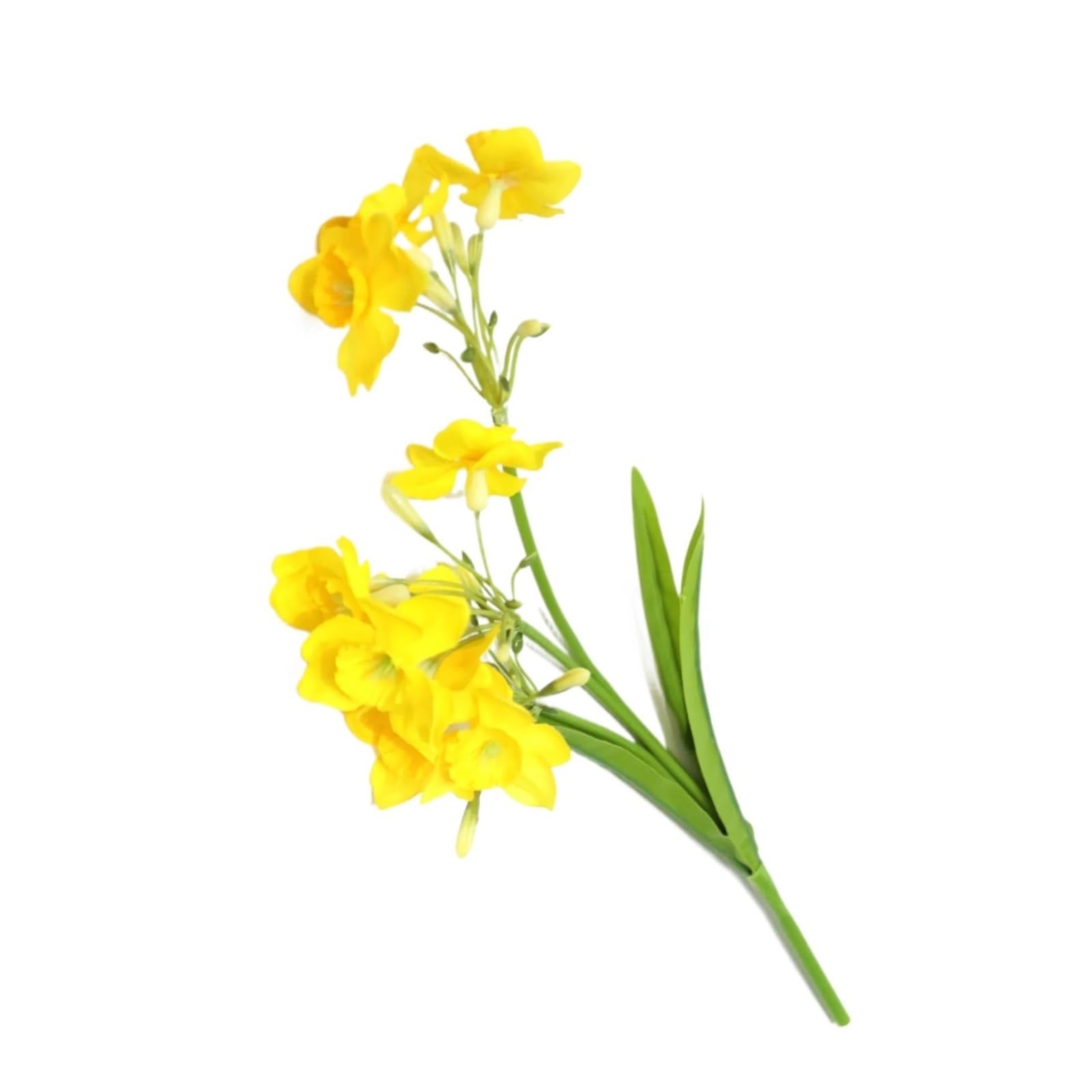 Casetlong 10Pcs Artificial Flowers Bouquet For Home Wedding Party Flower Arrangement(Yellow)