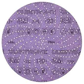 3M Cubitron II Hookit Clean Sanding Film Disc 775L - 180+ Grit Vacuum Sanding Disc - Hook and Loop Attachment - Metal, Composites, Fiberglass - 5