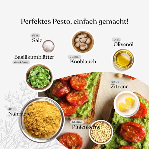 Engevita Hefeflocken von Bon Vegan | Nutritional Yeast Flakes | Glutenfreie vegan Nährhefe mit Parmesangeschmack | mit Vitamin B12, B-Komplex und Zink - 125 gr