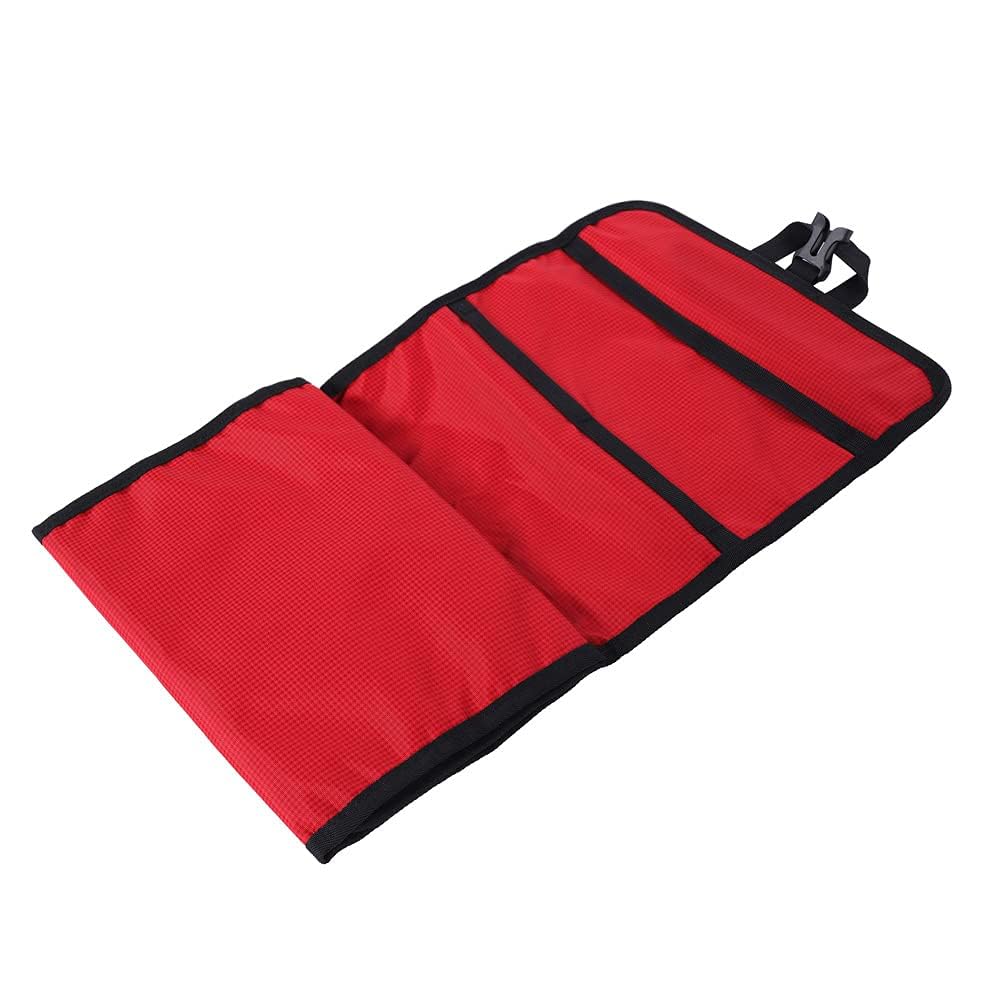 Organizador de Equipo de Escalada, Ganchos Plegables para Colgar, Anillo en D, Bolsa de Cuerda, Equipo de Herramientas para Colgar, mosquetón, Bolsa de Almacenamiento para Equipo (Rouge)