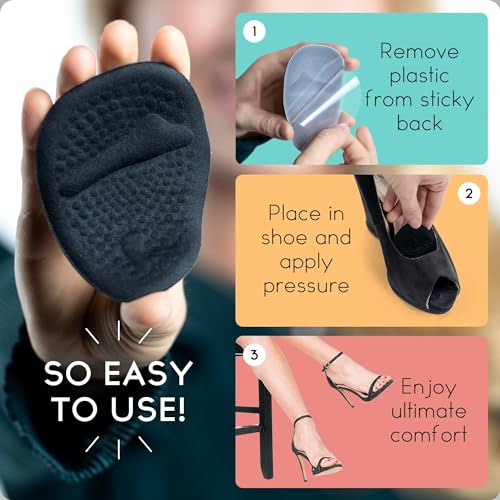 Image of Walkize Metatarsal Pads Women | Heel Inserts for Women | Ball of Foot Cushions (2 Pairs Foot Pads) All Day Pain Relief and Comfort One Size Fits Shoe Inserts