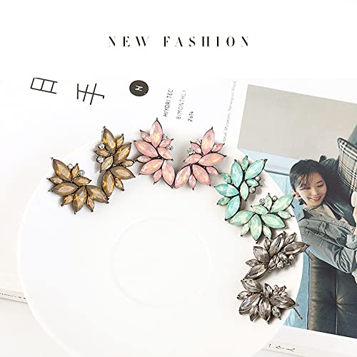 CSIYANJRY99 Glitter Rhinestone Statement Earrings for Women Fashion Bling Colorful Crystal Cluster Drop Dangle Earrings Prom Dress Jewerly 5