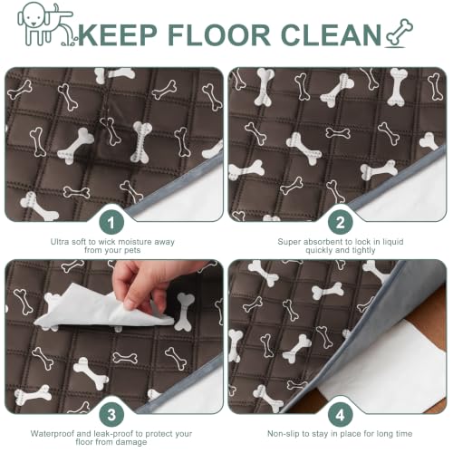 Image of Eterish Washable Pee Pads for Dogs Large /Extra Large 31'' x 36'' 2 Pack | Reusable Absorbent Pet Puppy Dog Training Pads Non-Slip, Waterproof Whelping Potty Pads for Dogs Leak-Proof