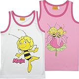 Biene Maja Mädchen Unterhemden, 2er Pack, rosa/weiß (110/116)