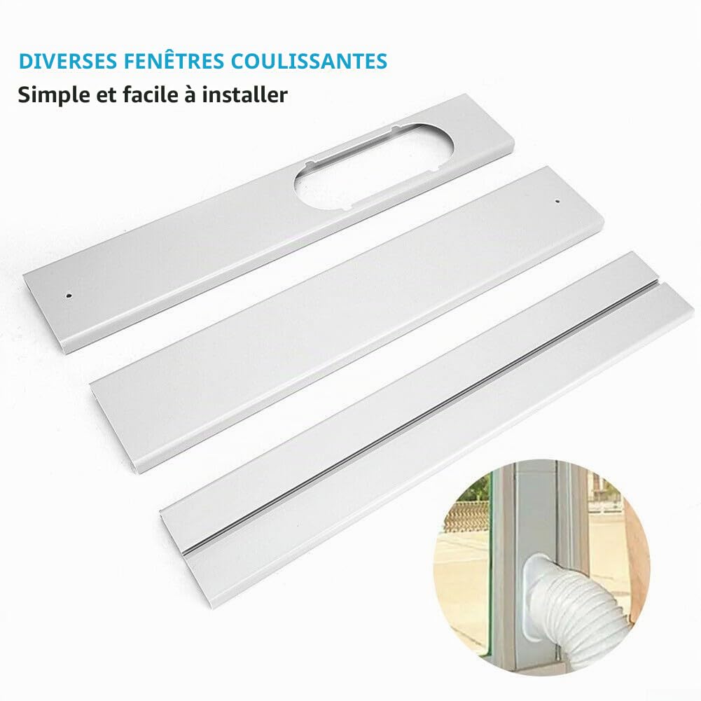 Matériau pour plaque coulissante de fenêtre pour climatiseur, installation facile (3 pièces)