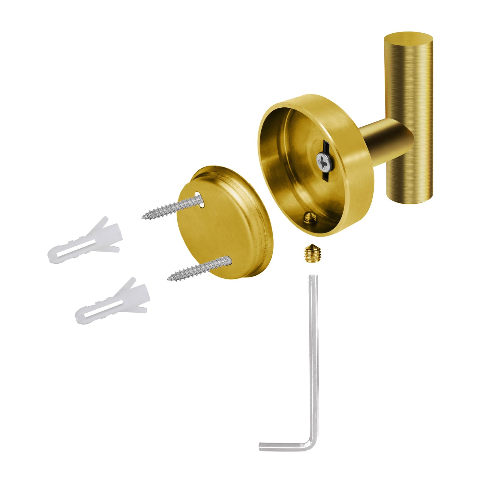 Woobroo 4 Pack Matte Gold Towel Hooks, Bathroom Hooks Heavy Duty SUS 304 Stainless Steel Bathroom Wall Hooks for Robes Coats - Image 3
