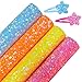 Greatdiy Sparkly Geometric Candy Color Faux Leather Sheets 8 x 12 inch Shiny Pastel Color Chunky Glitter Fabric for Making Bows Earrings (Geometric Candy)