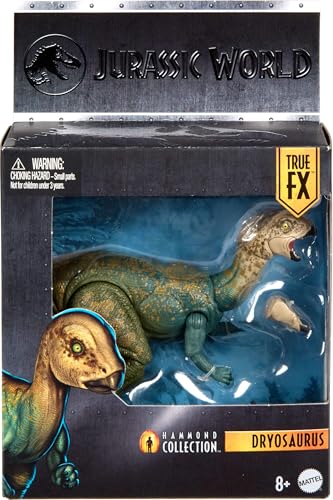Mattel Jurassic World Hammond Collection Dinosaur Action Figure Dryosaurus, Premium Design with Realistic Eyes, 17 Articulated Joints & Swappable Jaw - image 6