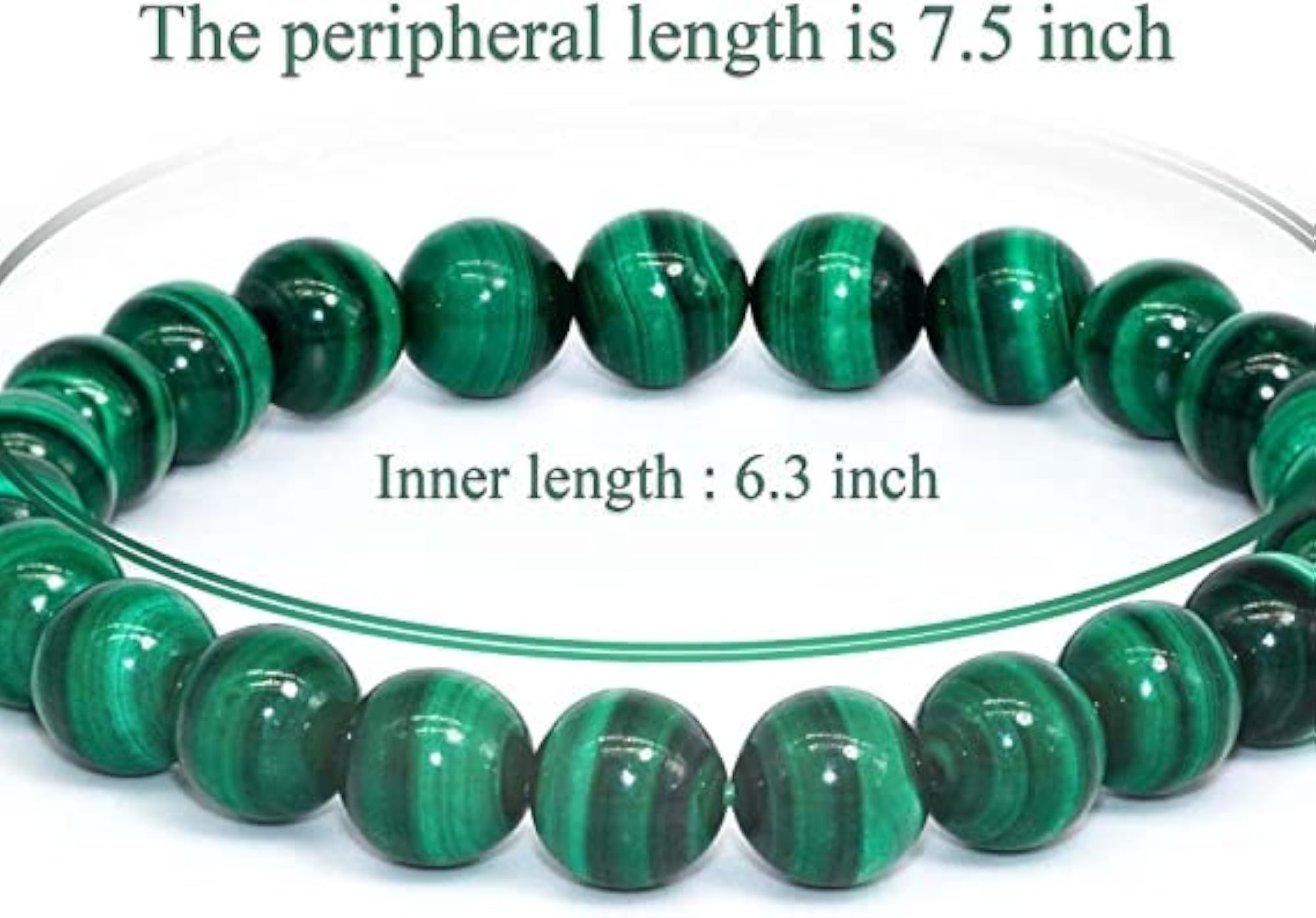 BLESSING CRYSTAL Natural Green Malachite Healing Bracelet