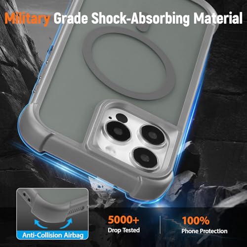 Coque protection iPhone 16 Pro Max MagSafe gris mat