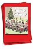 12 Weird Relative Christmas Cards with Envelopes (4.63'' x 6.75